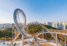 Hwanho Park Space Walk: Naik Roller Coaster Jalan Kaki hwanho