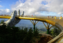 Golden Bridge, Vietnam: Jembatan Unik di Kota Da Nang golden bridge