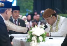 Presiden Jokowi Hadir jadi saksi pernikahan Thariq dan Aaliyah